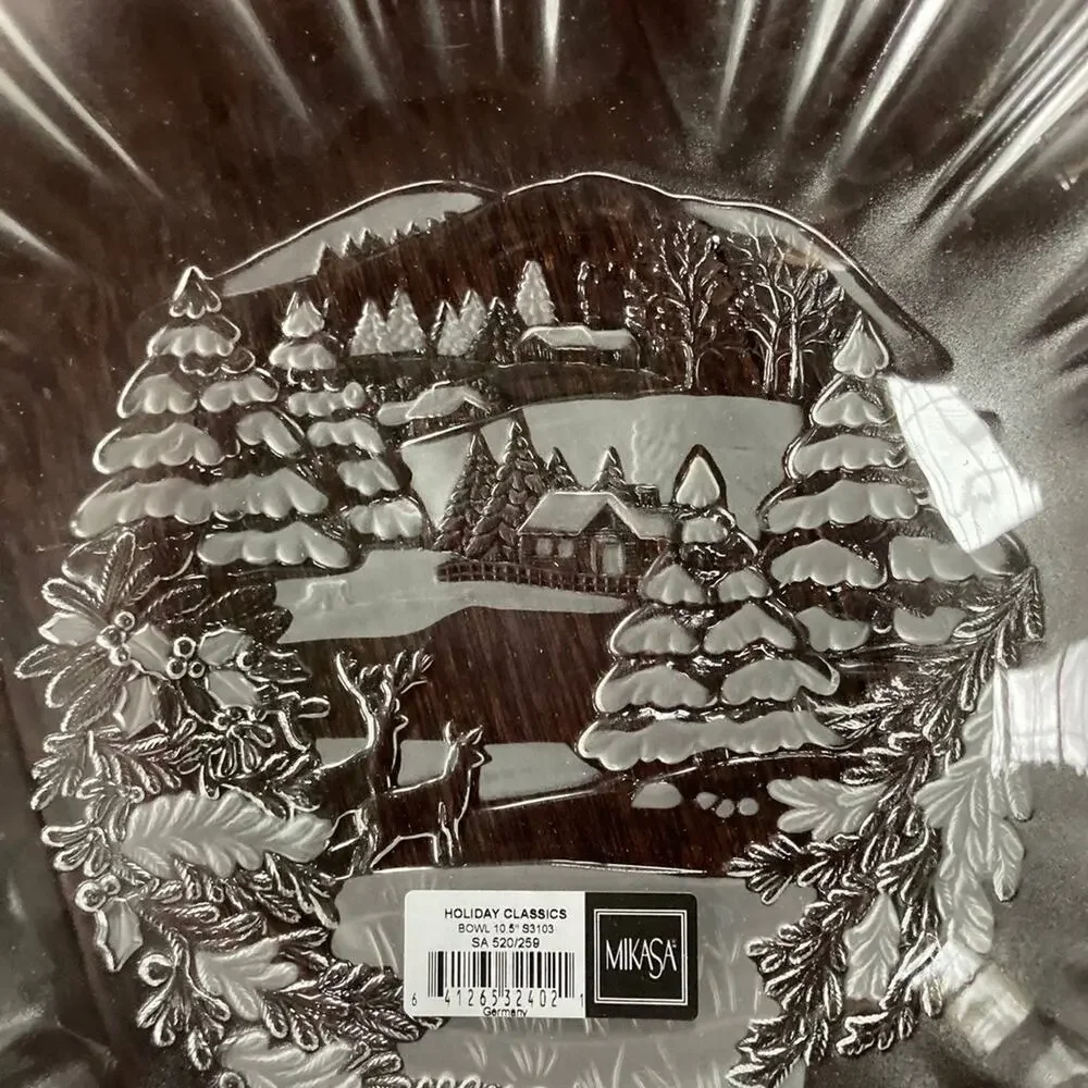 Christmas crystal bowl
